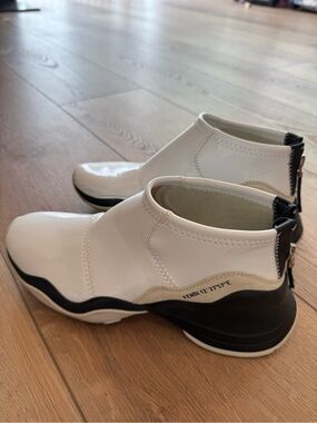 Fendi White Leather Slip-On Ankle Sneakers